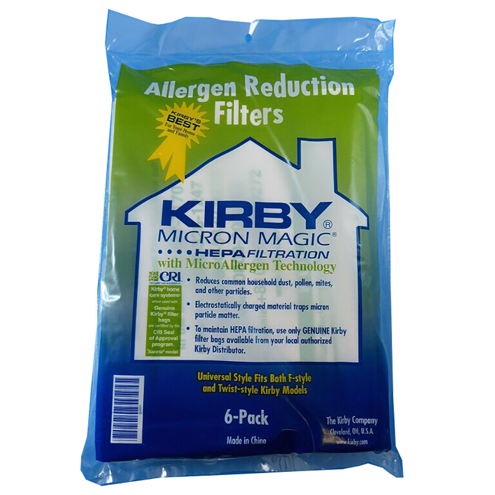 Kirby Vacuum Bags 204811 Vacuum Filter Bags Hoover Micron Magic Bag x 6 Genuine 
